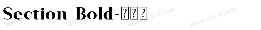 Section Bold字体转换